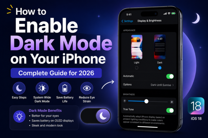 Enable Dark Mode in iphone